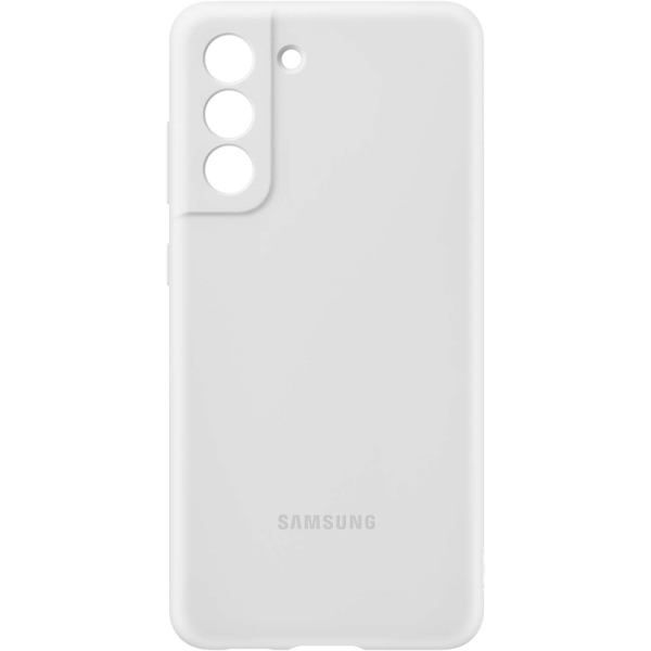 фото Чехол silicone cover для galaxy s21 fe, белый (ef-pg990twegru) samsung