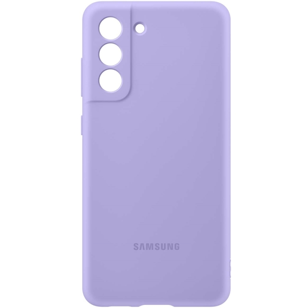 фото Чехол silicone cover для galaxy s21 fe, фиолетовый (ef-pg990tvegru) samsung