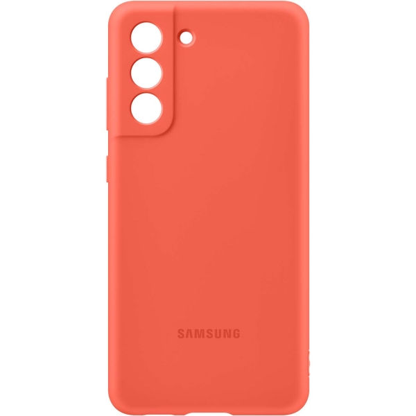 фото Чехол silicone cover для galaxy s21 fe, коралловый (ef-pg990tpegru) samsung