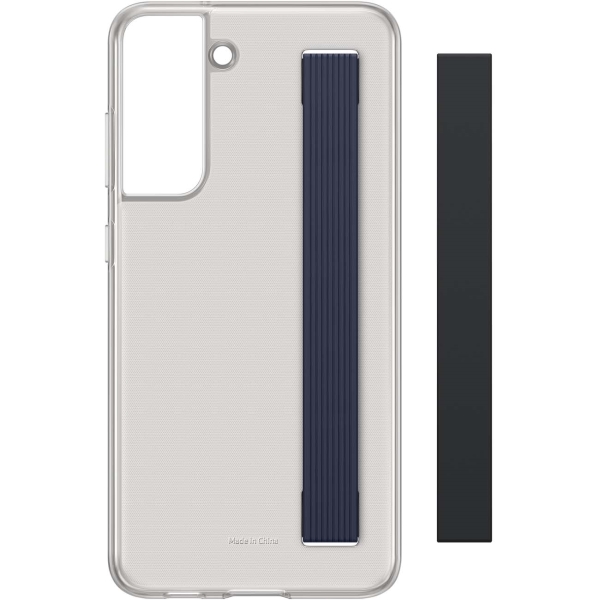 фото Чехол slim strap cover для galaxy s21 fe, серый (ef-xg990cbegru) samsung