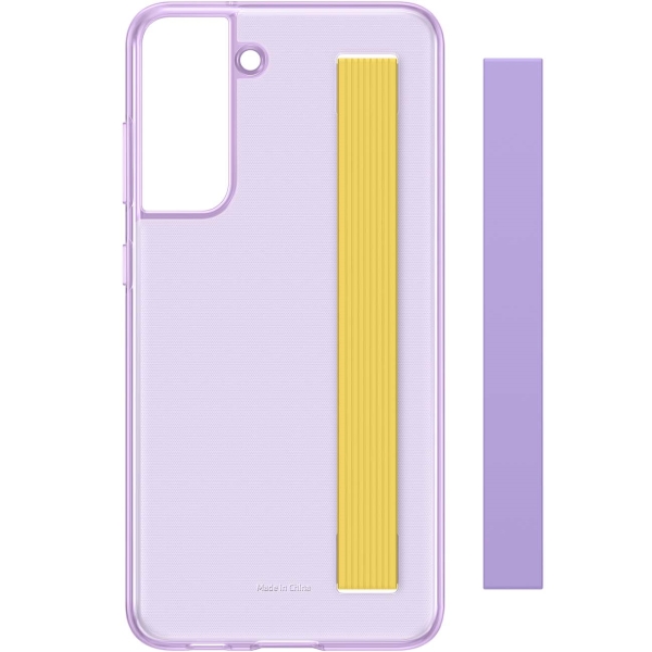 фото Чехол slim strap cover для galaxy s21 fe, фиолетовый (ef-xg990cvegru) samsung