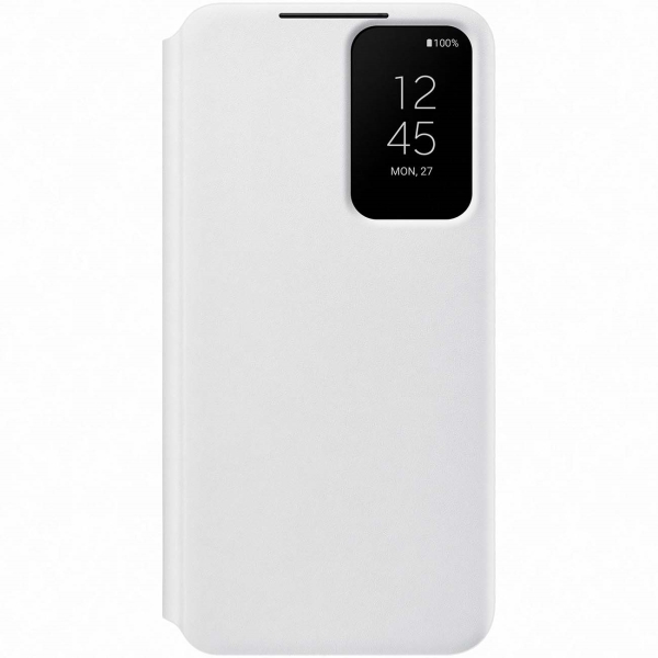 фото Чехол smart clear view cover для samsung galaxy s22, белый (ef-zs901cwegru)