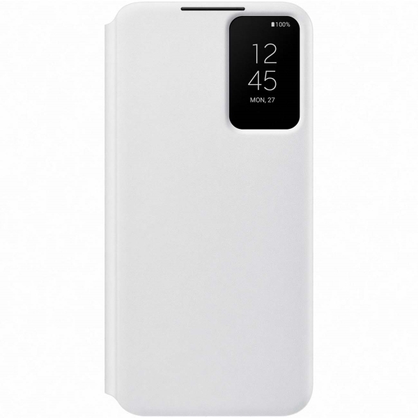 фото Чехол smart clear view cover для samsung galaxy s22+, белый (ef-zs906cwegru)