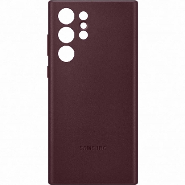 фото Чехол leather cover для samsung galaxy s22 ultra, бургунди (ef-vs908leegru)