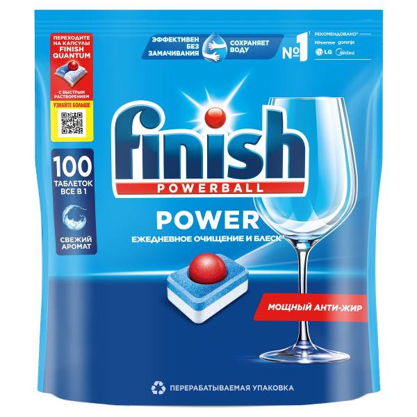 фото Таблетки для посудомоечной машины power, 100 шт (3213234) finish