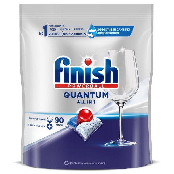 фото Капсулы для посудомоечной машины quantum, 90 шт (3215696) finish