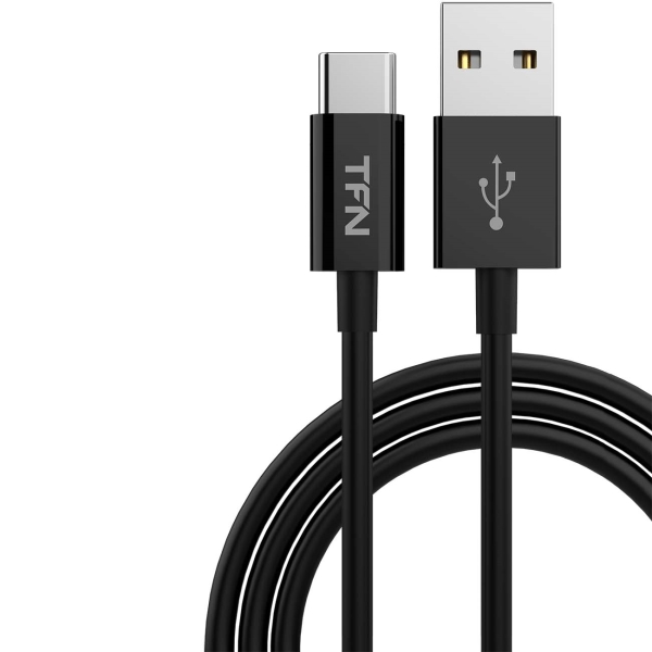 фото Кабель usb type-c, 1,2m tpe black (tfn-cusbcusb1mtpbk)