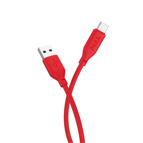 фото Кабель usb type с silicone, 1,2 м red (tfn-c-sil-ac1m-rd)