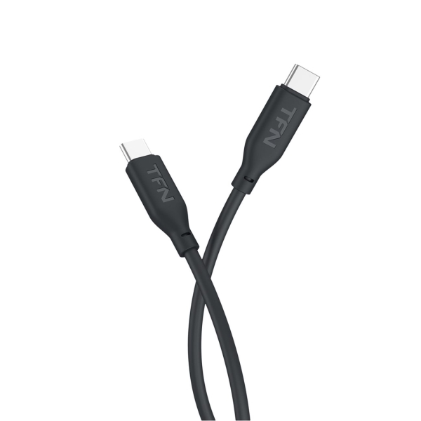 фото Кабель 2хusb type с silicone, 60 см black (tfn-c-sil-cc06m-bk)