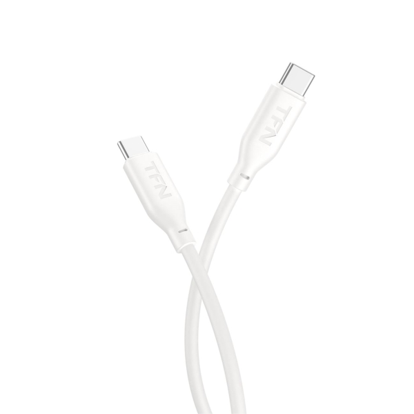 фото Кабель 2хusb type с silicone, 60 см white (tfn-c-sil-cc06m-wh