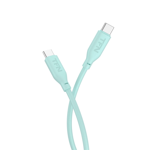 фото Кабель 2хusb type-c silicone 1.2m mint (tfn-c-sil-cc1m-mt)