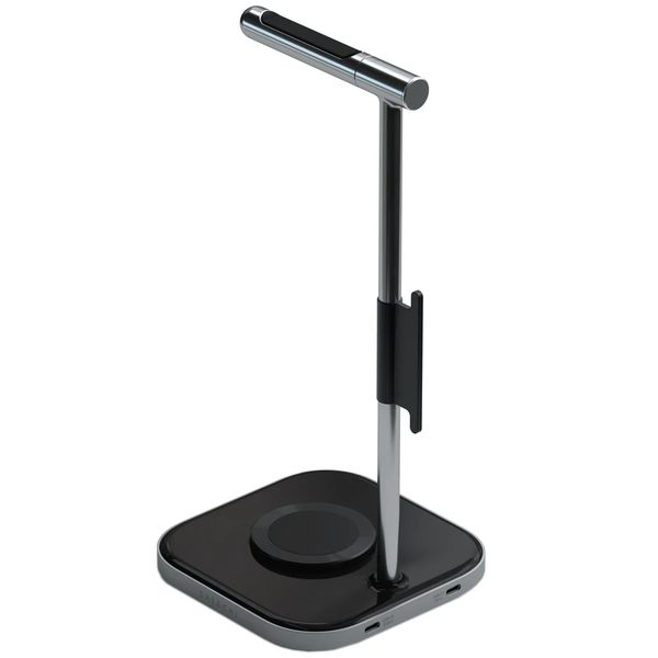 фото Подставка для наушников с беспроводной зарядкой 2 in 1 headphone stand with wireless charger (st-uchsmcm) satechi