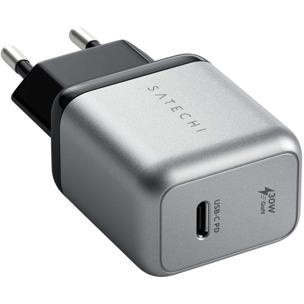 фото Сетевое зарядное устройство usb-c gan wall charger 30w (st-uc30wcm-eu) satechi