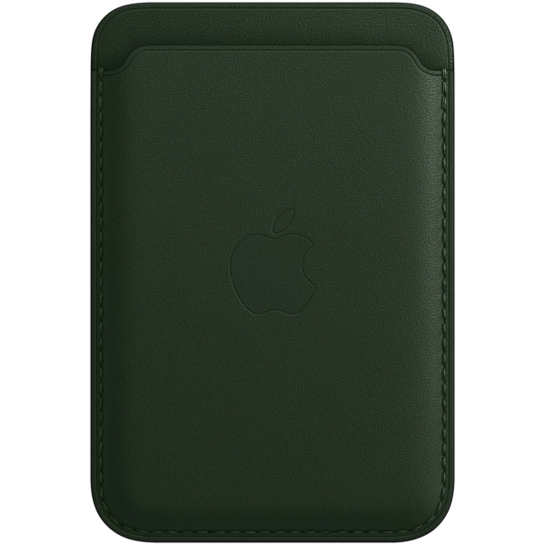 фото Чехол leather wallet magsafe для iphone sequoia green (mm0x3ze/a) apple