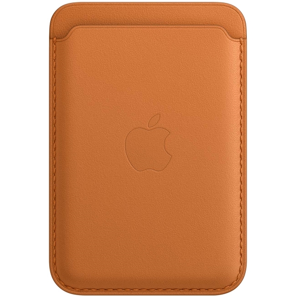 фото Чехол leather wallet magsafe для iphone golden brown (mm0q3ze/a) apple