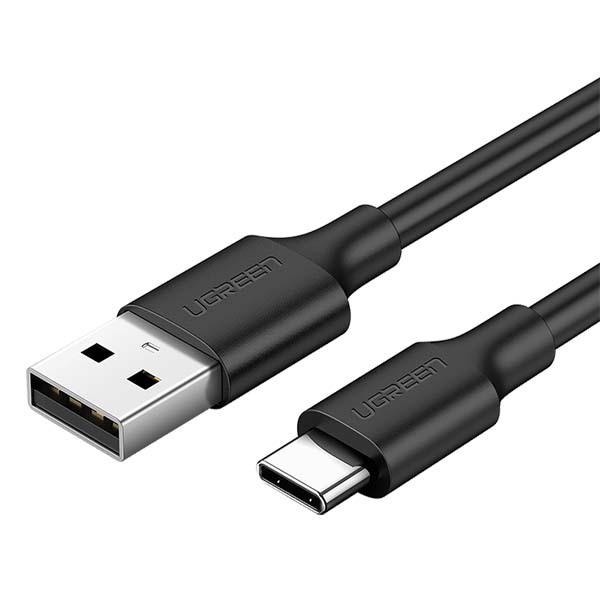 фото Кабель us287 usb-a 2.0/usb type-c nickel plating 1m black (60116) ugreen