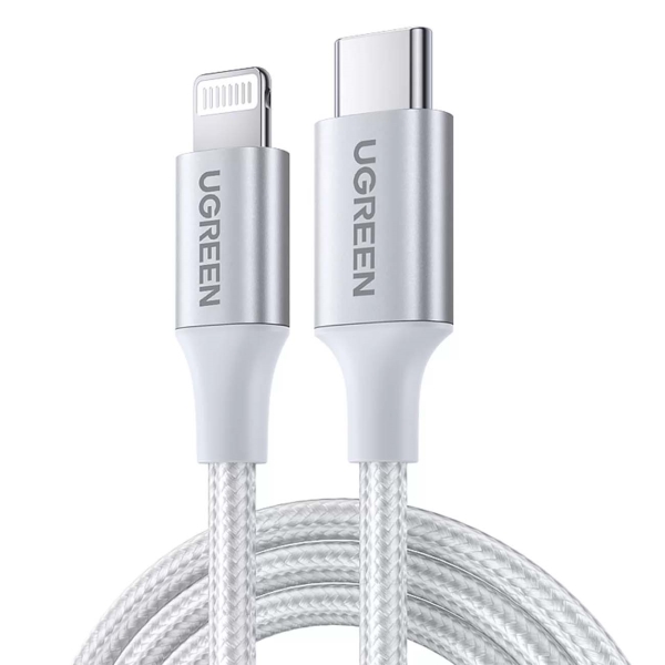 фото Кабель us304 usb type-c/lightning braided (70525) ugreen