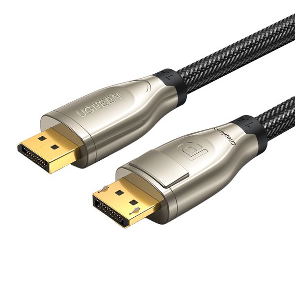 фото Кабель dp112 1.4 display port m/m round cable zinc alloy shell, 2 м (60843) ugreen