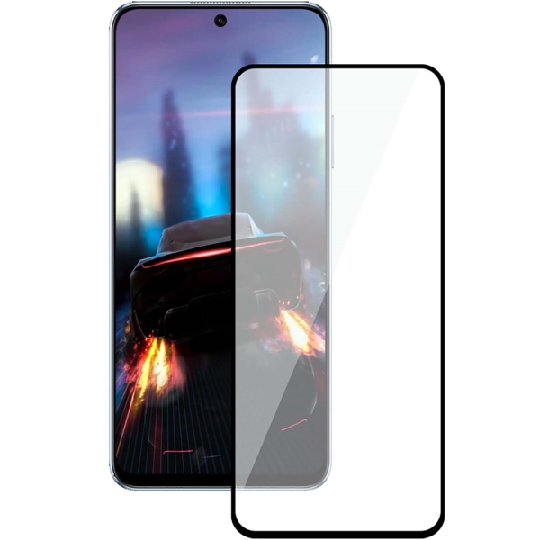 фото Защитное стекло с рамкой 2.5d для huawei nova y90 (2022), 0,3 мм, черная рамка (62906) deppa