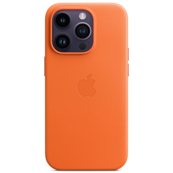 фото Чехол для iphone 14 pro leather magsafe orange (mppl3) apple