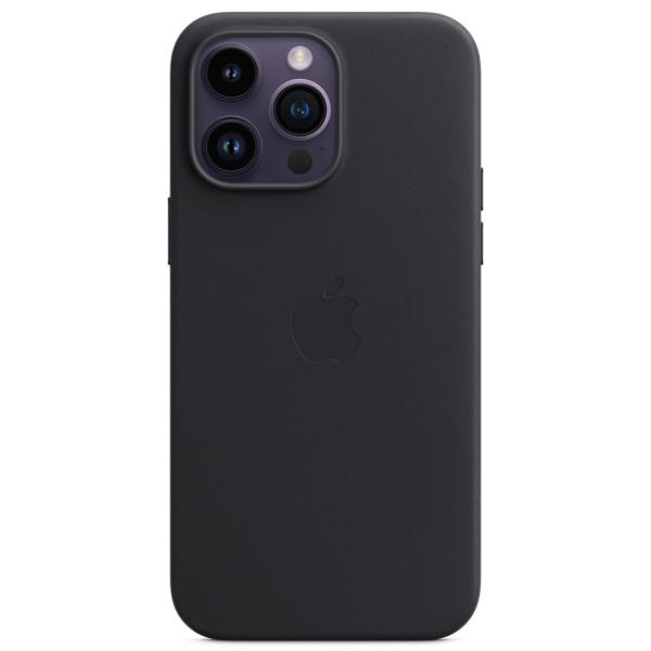 фото Чехол для iphone 14 pro max leather magsafe midnight (mppm3) apple