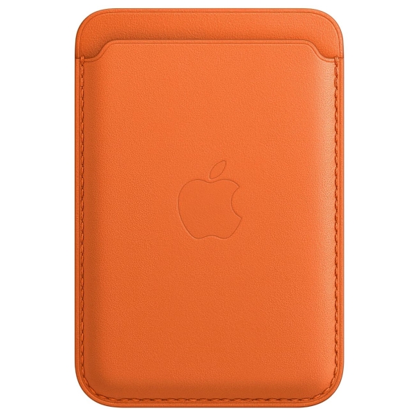 фото Чехол для iphone leather wallet magsafe orange (mppy3) apple