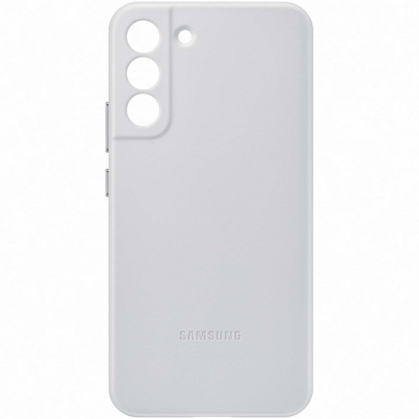 фото Чехол leather cover для samsung galaxy s22+, светло-серый (ef-vs906)