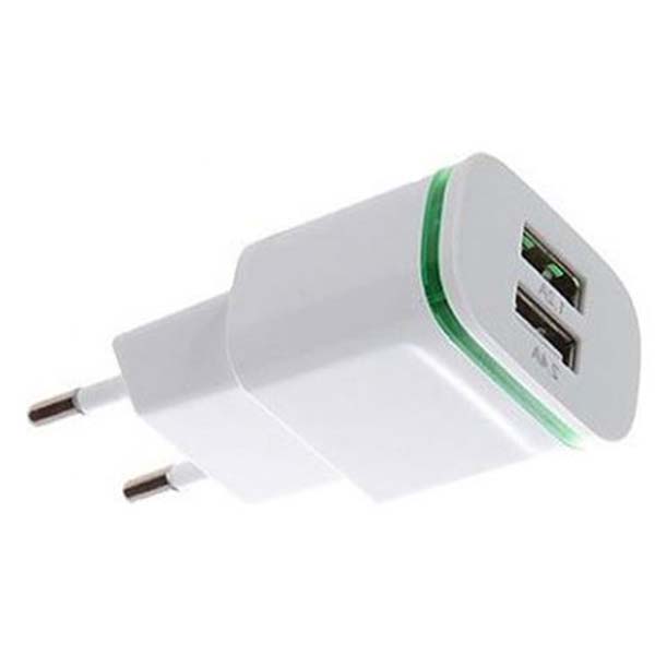 фото Сетевое зарядное устройство 2хusb, 2,4а white (zn24-295wt) continent