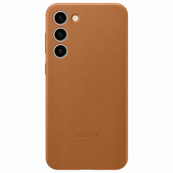 фото Чехол leather case для galaxy s23+ camel (ef-vs916laegru) samsung