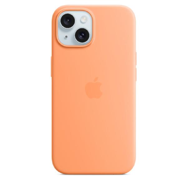 фото Чехол silicone case with magsafe для iphone 15 orange sorbet (mt0w3) apple