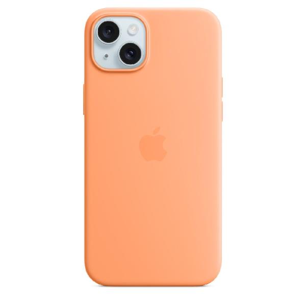 фото Чехол silicone case with magsafe для iphone 15 plus orange sorbet (mt173) apple