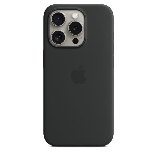 фото Чехол silicone case with magsafe для iphone 15 pro black (mt1a3) apple