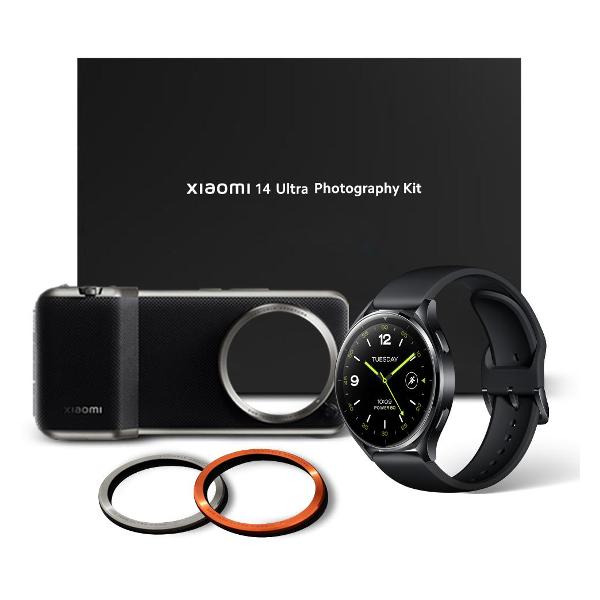 фото Чехол с функцией внешнего аккумулятора для xiaomi 14 ultra + смарт-часы xiaomi watch 2